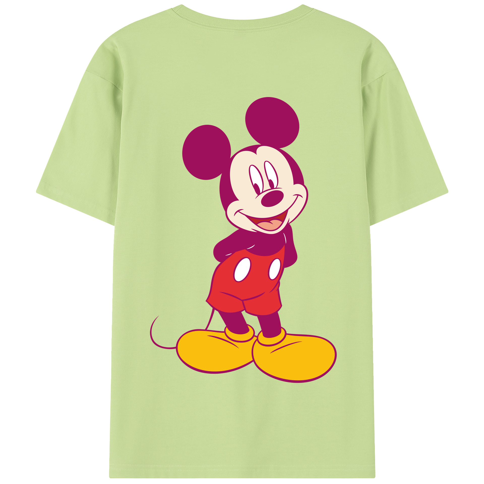 （画像用） ミッキーマウス Mickey Mouse 綿100％半袖Tシャツ（背面プリント）